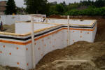 ICF Dampproofing with Dimple Board
