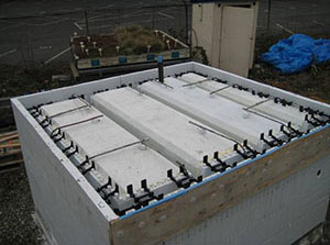 Green Roof Research - Quad-Lock REM-10 under construction